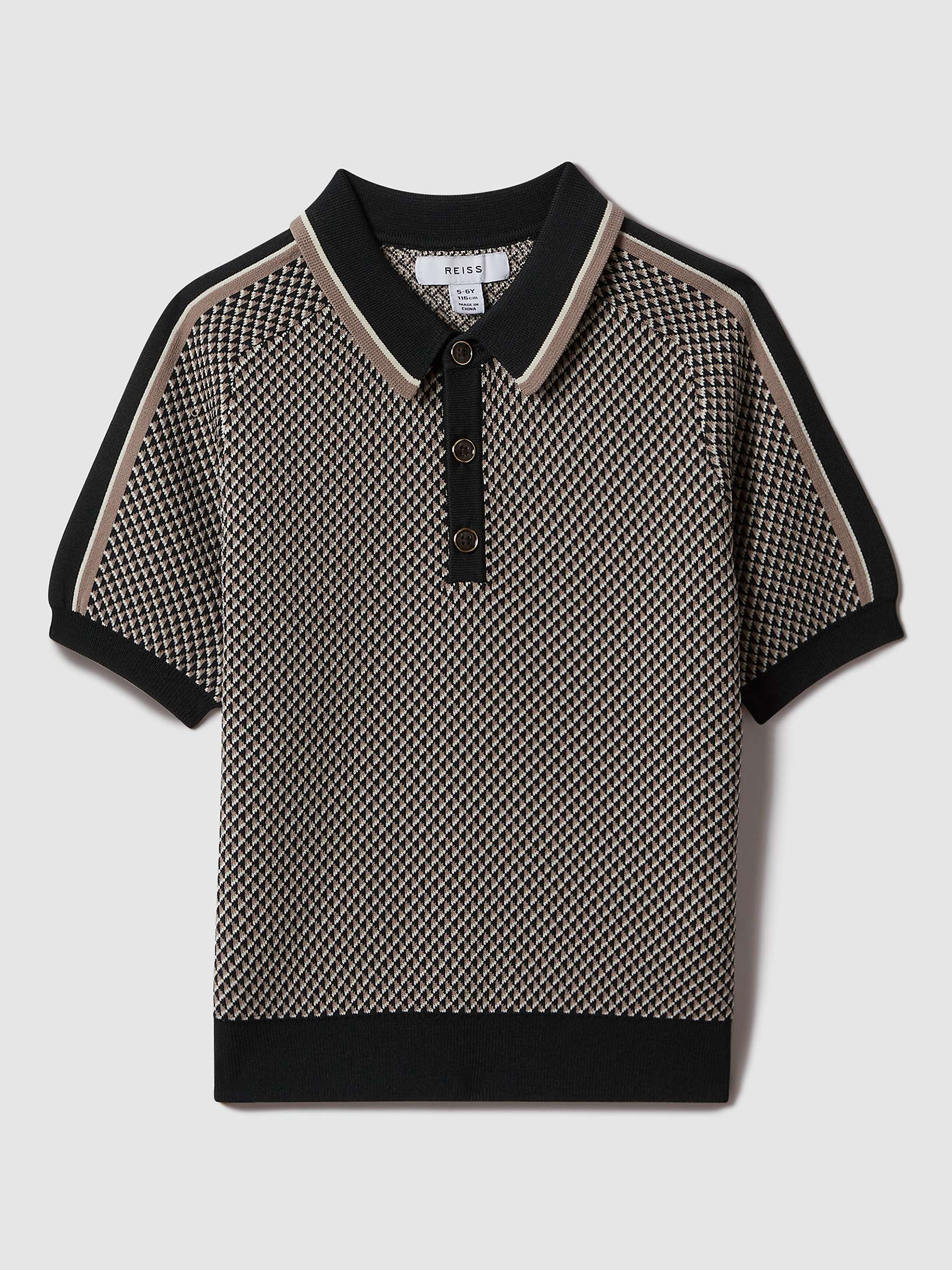 Buy Reiss Kids' Brunswick Geometric Knit Polo Shirt Online at johnlewis.com