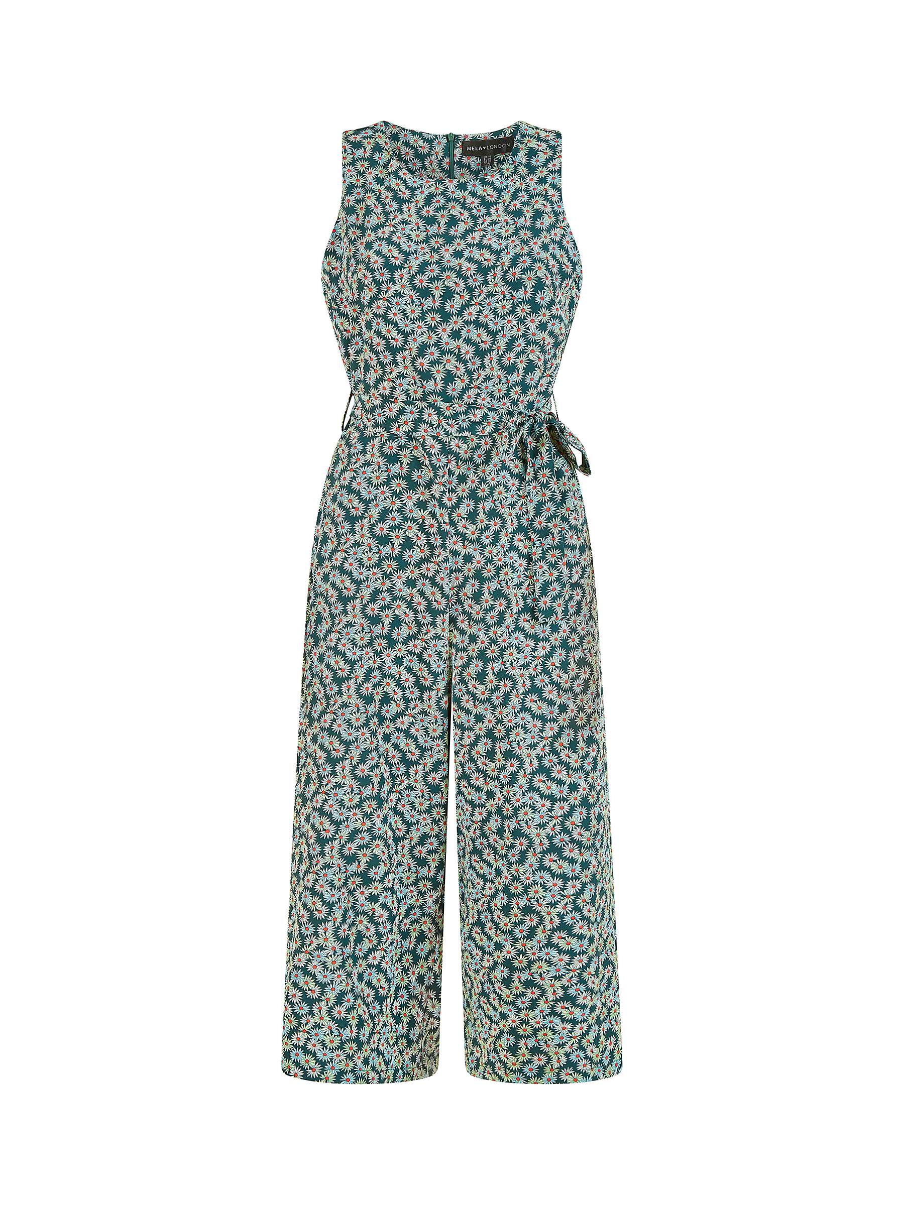 Buy Mela London Daisy Print Culotte Jumpsuit, Green Online at johnlewis.com