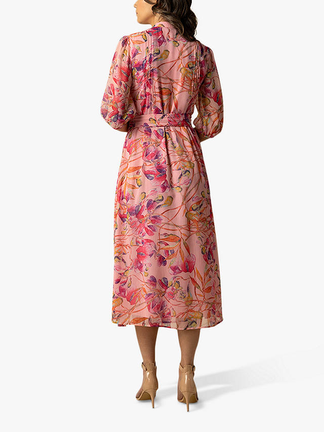 Raishma Riley Floral Midi Dress, Pink