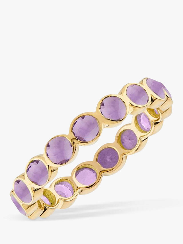 Auree Ortigia Amethyst Band Ring, Purple/Gold