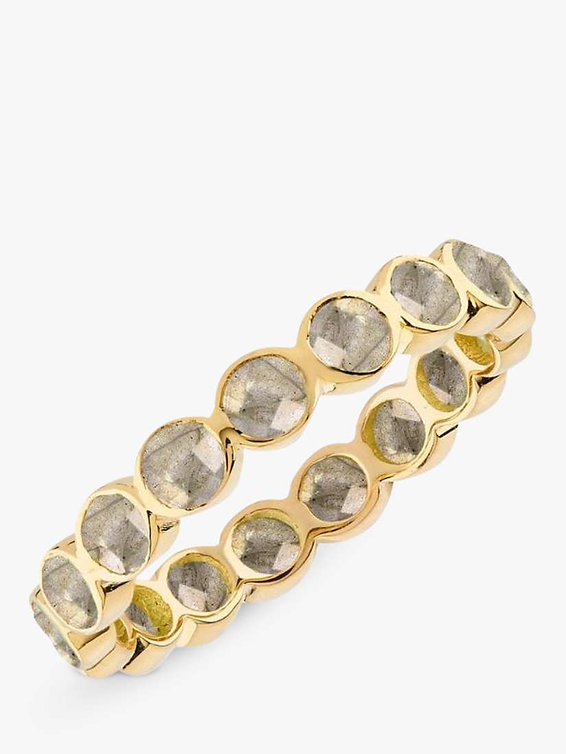 Buy Auree Ortigia Labradorite Scallop Shaped Band Ring, Gold/Grey Online at johnlewis.com
