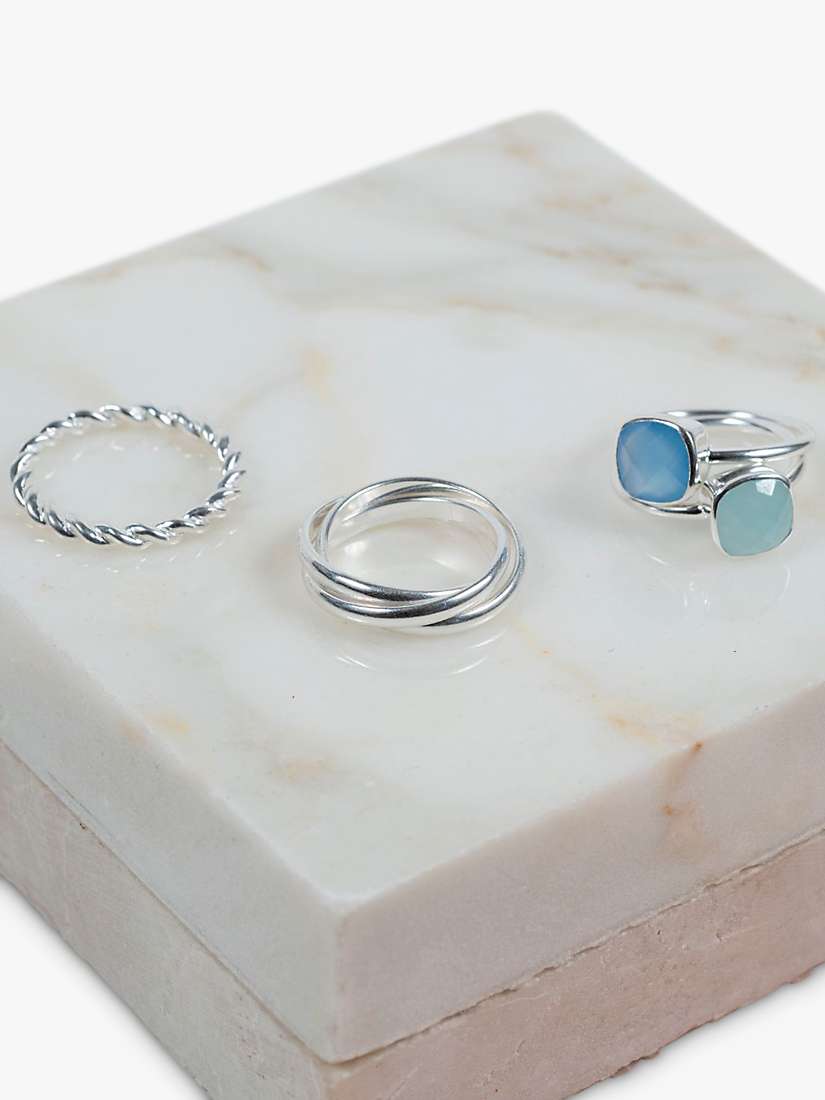 Buy Auree Mondello Aqua Ring, Silver Online at johnlewis.com