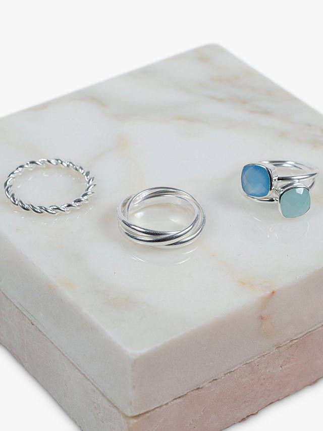 Auree Mondello Aqua Ring, Silver