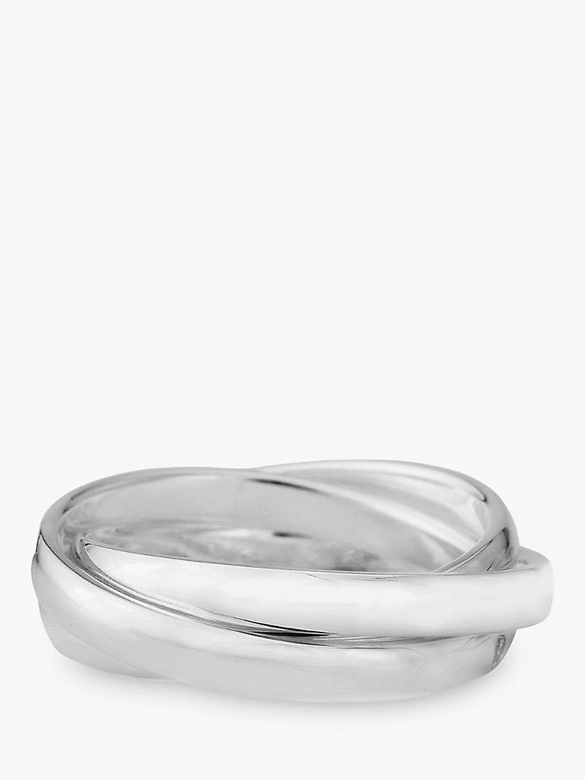Buy Auree Knightsbridge Russian Interlinking Wedding Ring, Silver Online at johnlewis.com