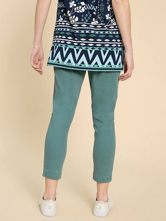 White Stuff Janey Cropped Jeggings, Mid Teal