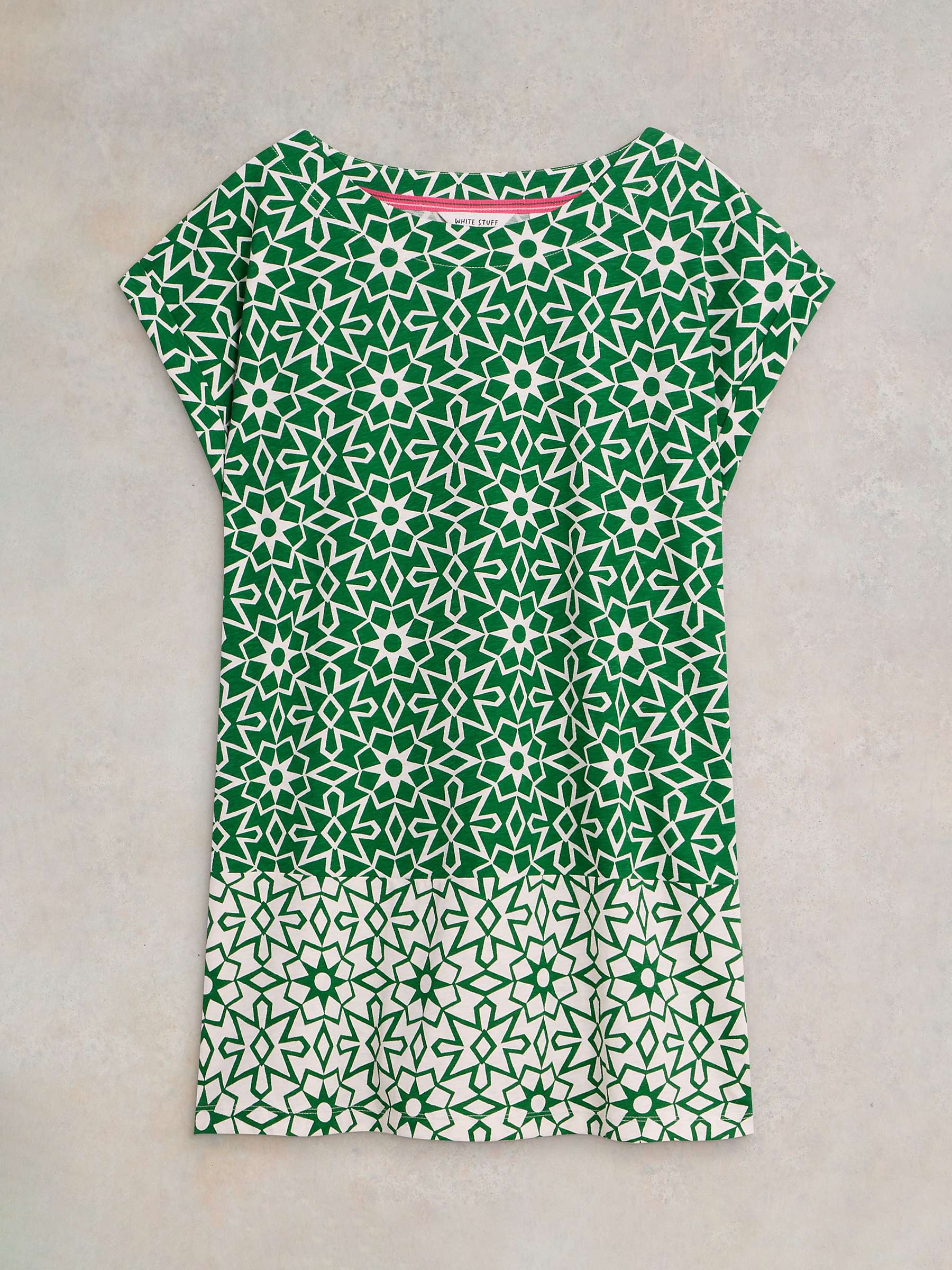 Buy White Stuff Carrie Cotton Tunic, Green Online at johnlewis.com