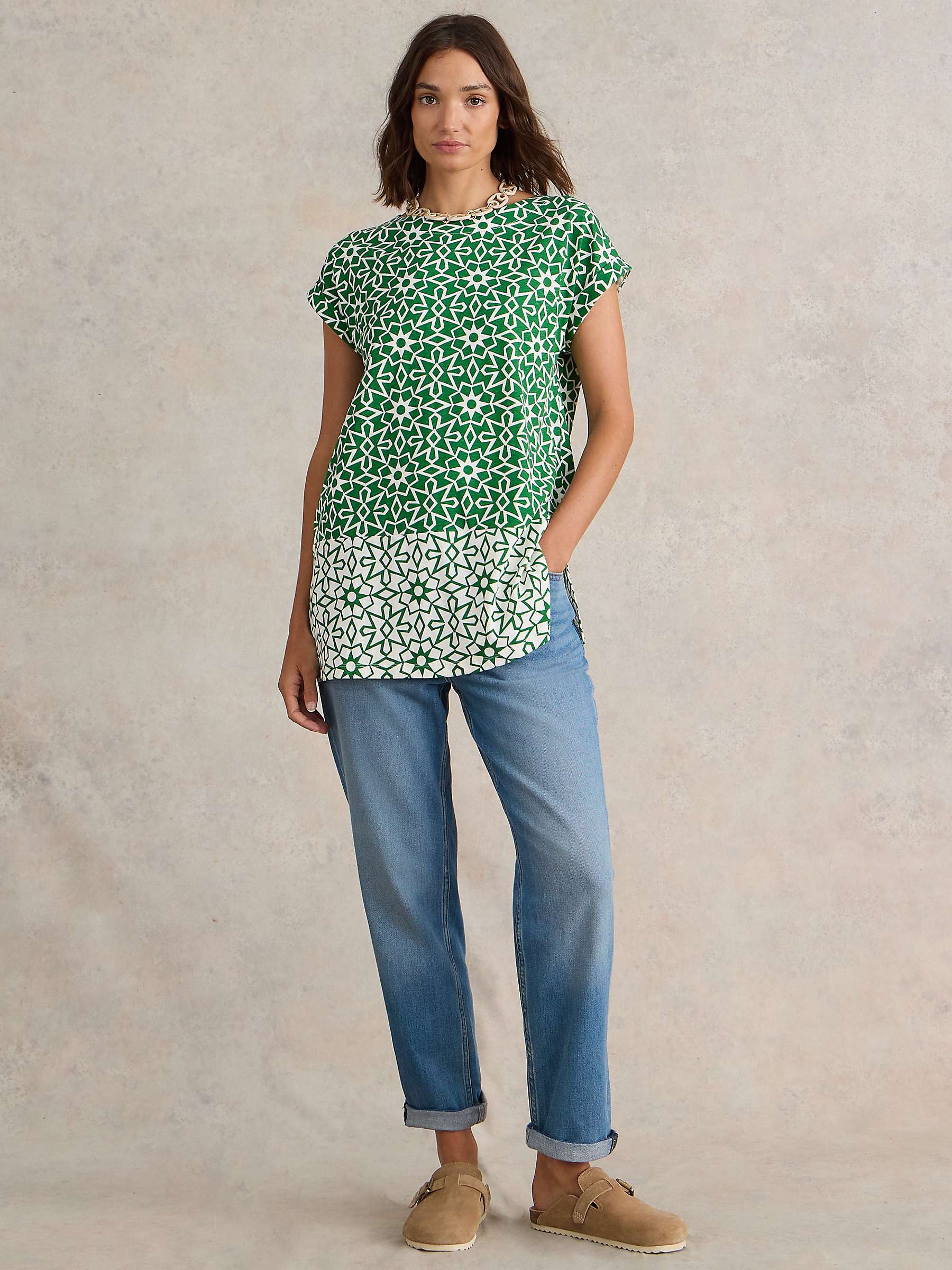 Buy White Stuff Carrie Tunic Top, Green Online at johnlewis.com