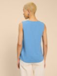 White Stuff Laila Cotton Vest Top, Mid Blue