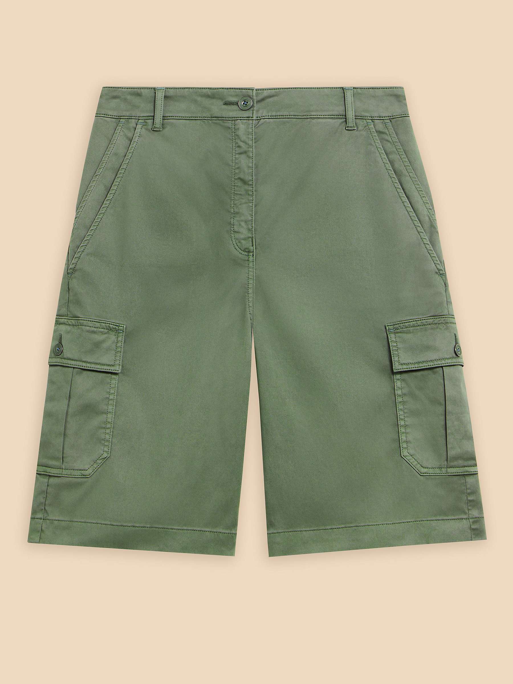 Buy White Stuff Everleigh Cargo Shorts, Mid Green Online at johnlewis.com