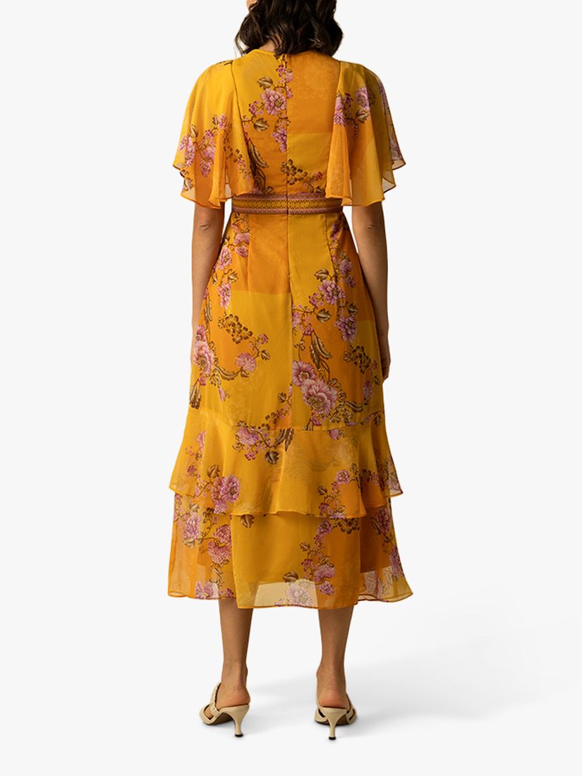 Raishma Katie Floral Midi Dress, Yellow