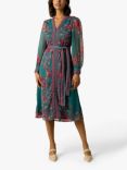 Raishma Naomi Floral Midi Dress, Turquoise
