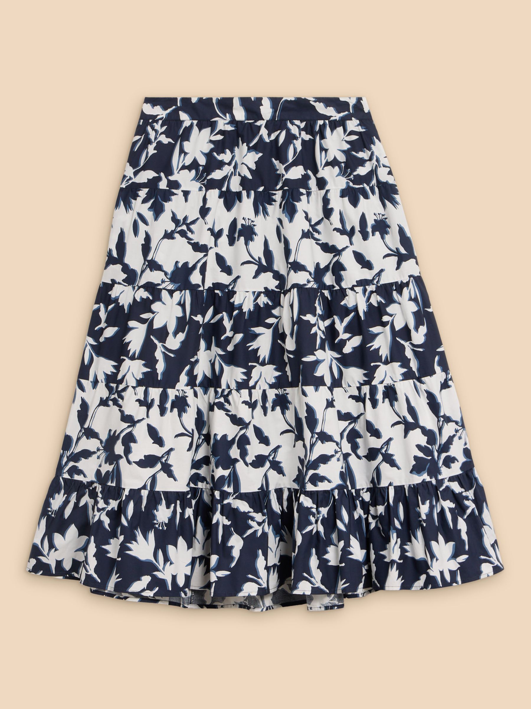 Buy White Stuff Mayra Mixed Print Midi Skirt, Navy Online at johnlewis.com