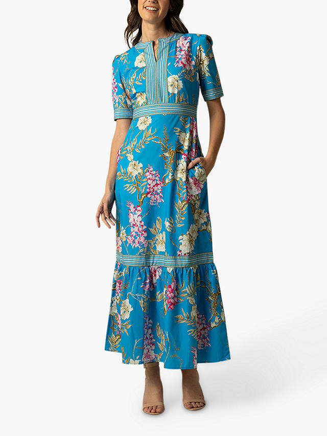 Raishma Darcie Floral Maxi Dress, Blue