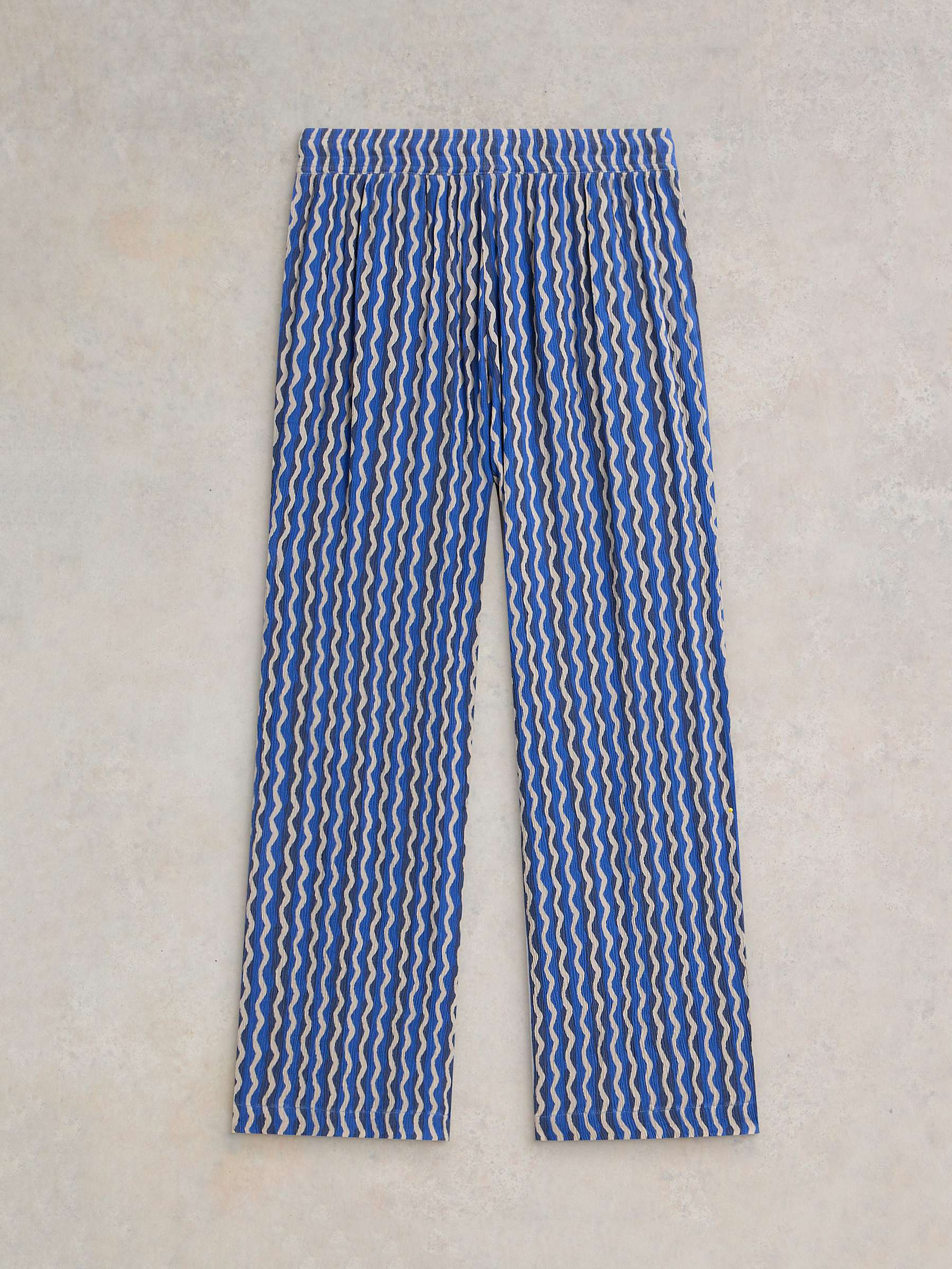 Buy White Stuff Belle Ecovero Wide Leg Trousers, Blue Online at johnlewis.com