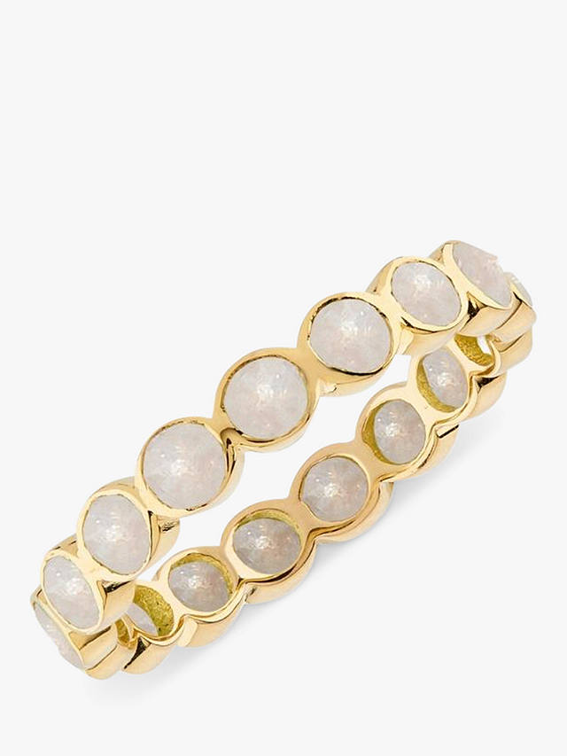 Auree Ortigia Moonstone Band Ring, White/Gold