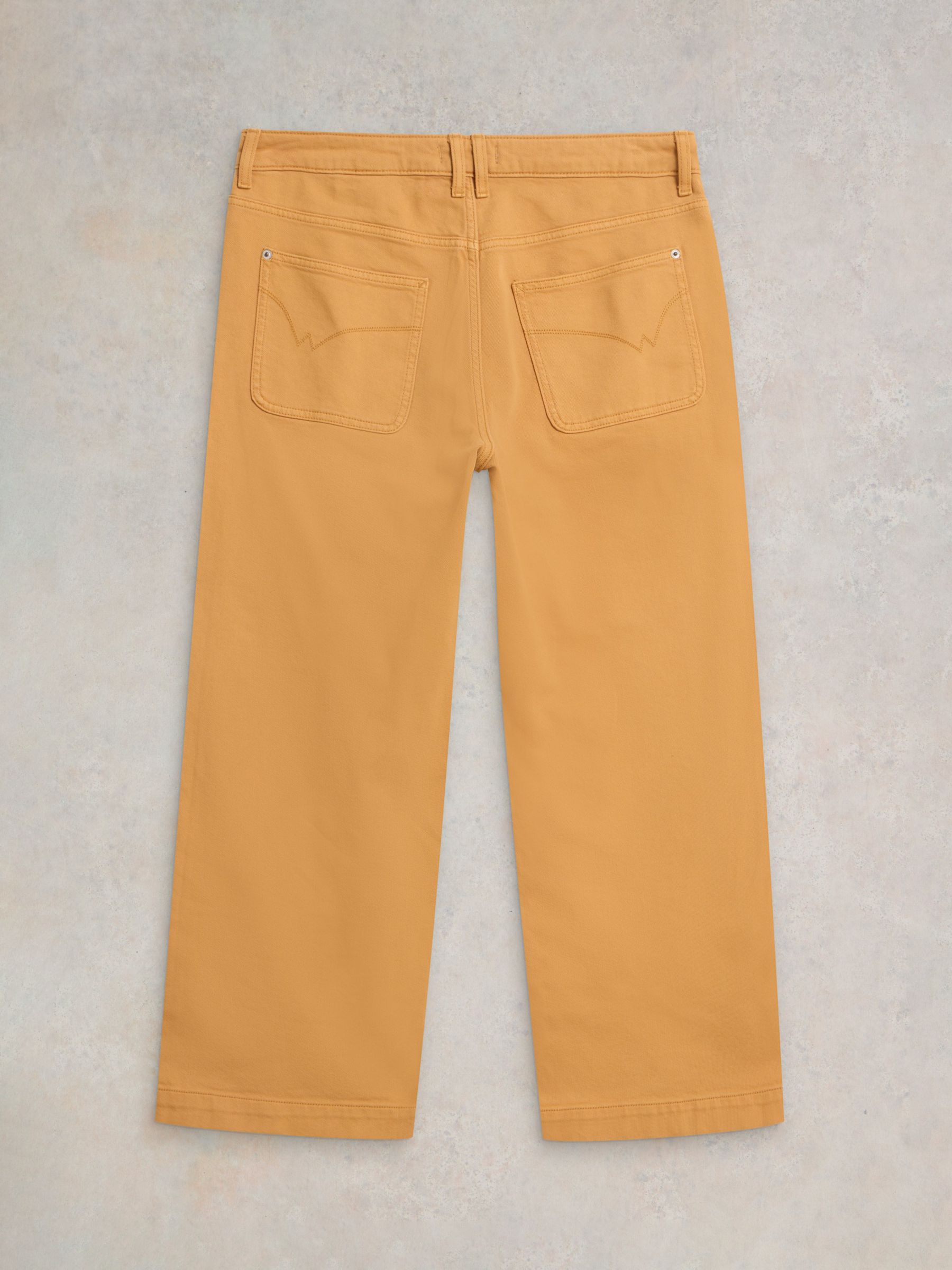 White Stuff Tia Wide Leg Cropped Jeans, Mid Yellow, 6