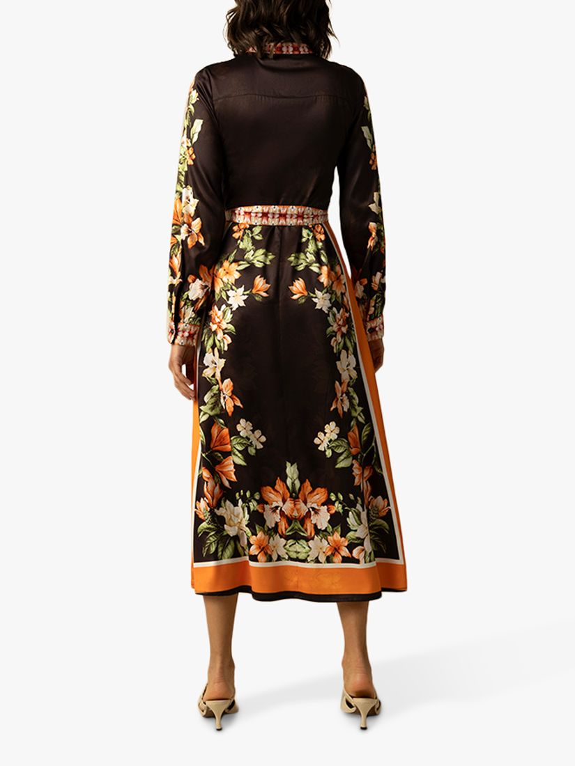 Raishma Kiara Floral Maxi Dress, Brown, 18