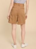 White Stuff Carlie Cotton Cargo Shorts, Dark Natural