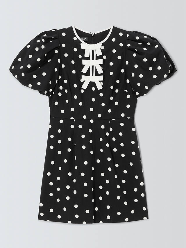 Queens of archive Iris Polka Dot Mini Dress, Black/Multi