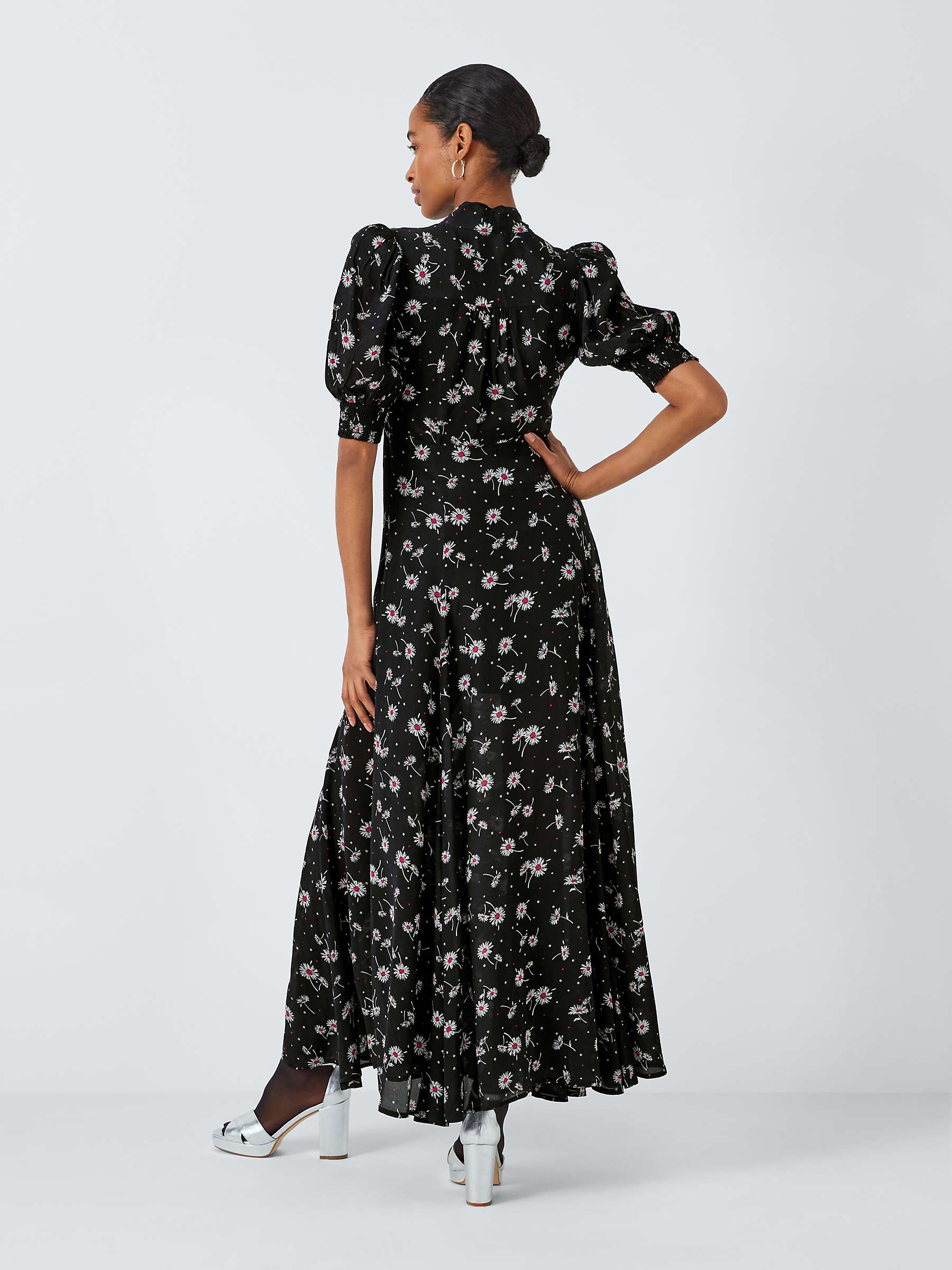 Buy Queens of archive Rhiannon Daisy Print Maxi Dress, Black/Multi Online at johnlewis.com