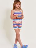 Monsoon Kids' Wavy Stripe Knitted Drawstring Shorts, Multi