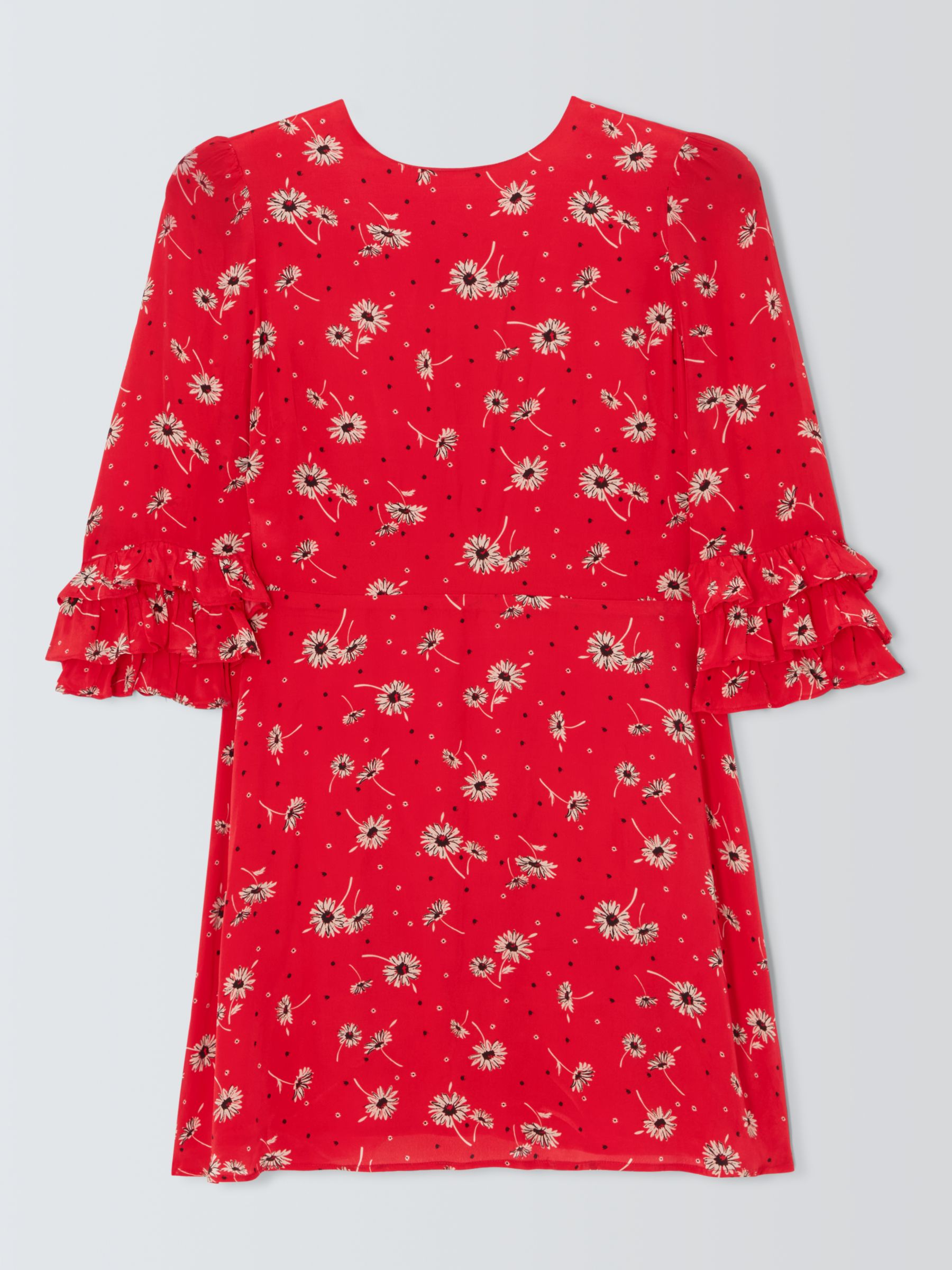 Buy Queens of archive Peggy Daisy Print Mini Dress, Red/Multi Online at johnlewis.com