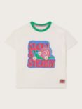 Monsoon Kids' Slow & Steady Slogan T-Shirt, Blue/Multi