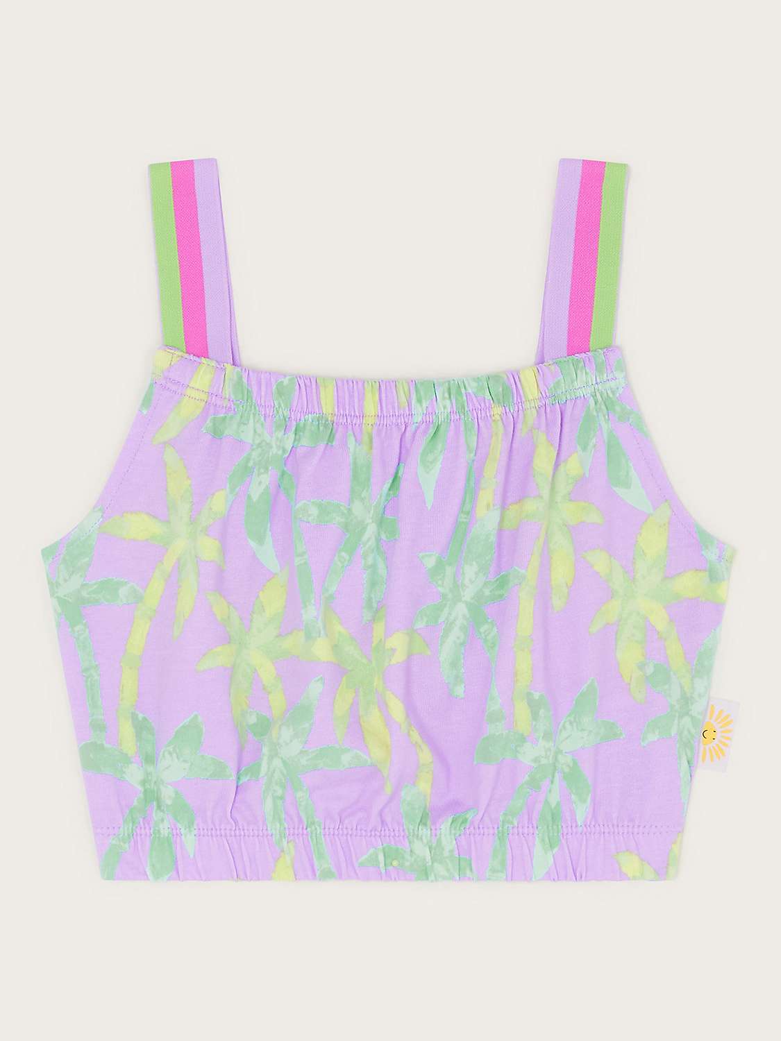 Buy Monsoon Kids' Palm Tree Print Sun Vest Top, Purple/Multi Online at johnlewis.com