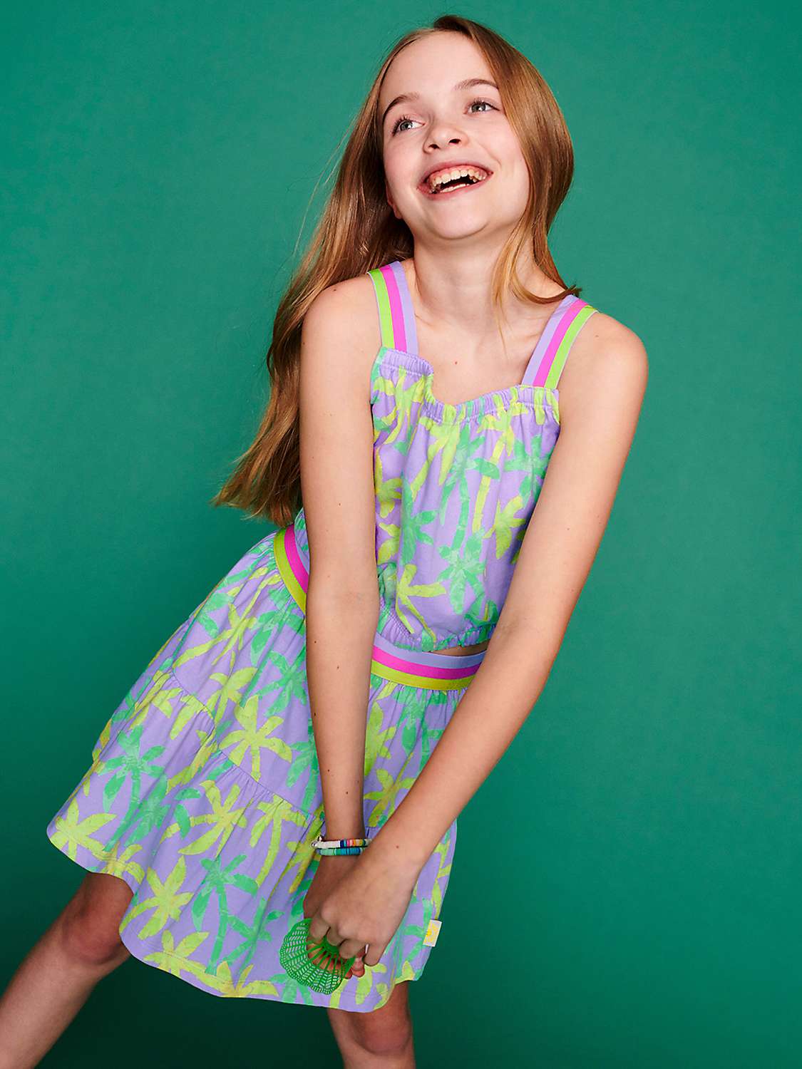 Buy Monsoon Kids' Palm Tree Print Sun Vest Top, Purple/Multi Online at johnlewis.com