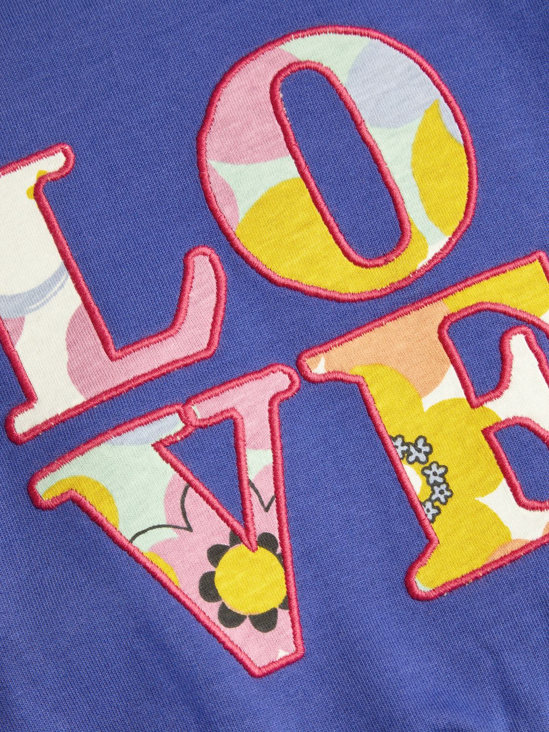 Buy Monsoon Kids' Love Floral Motif Sweatshirt, Blue Online at johnlewis.com