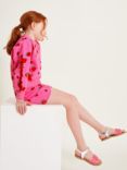 Monsoon Kids' Sally Strawberry Drawstring Shorts, Pink