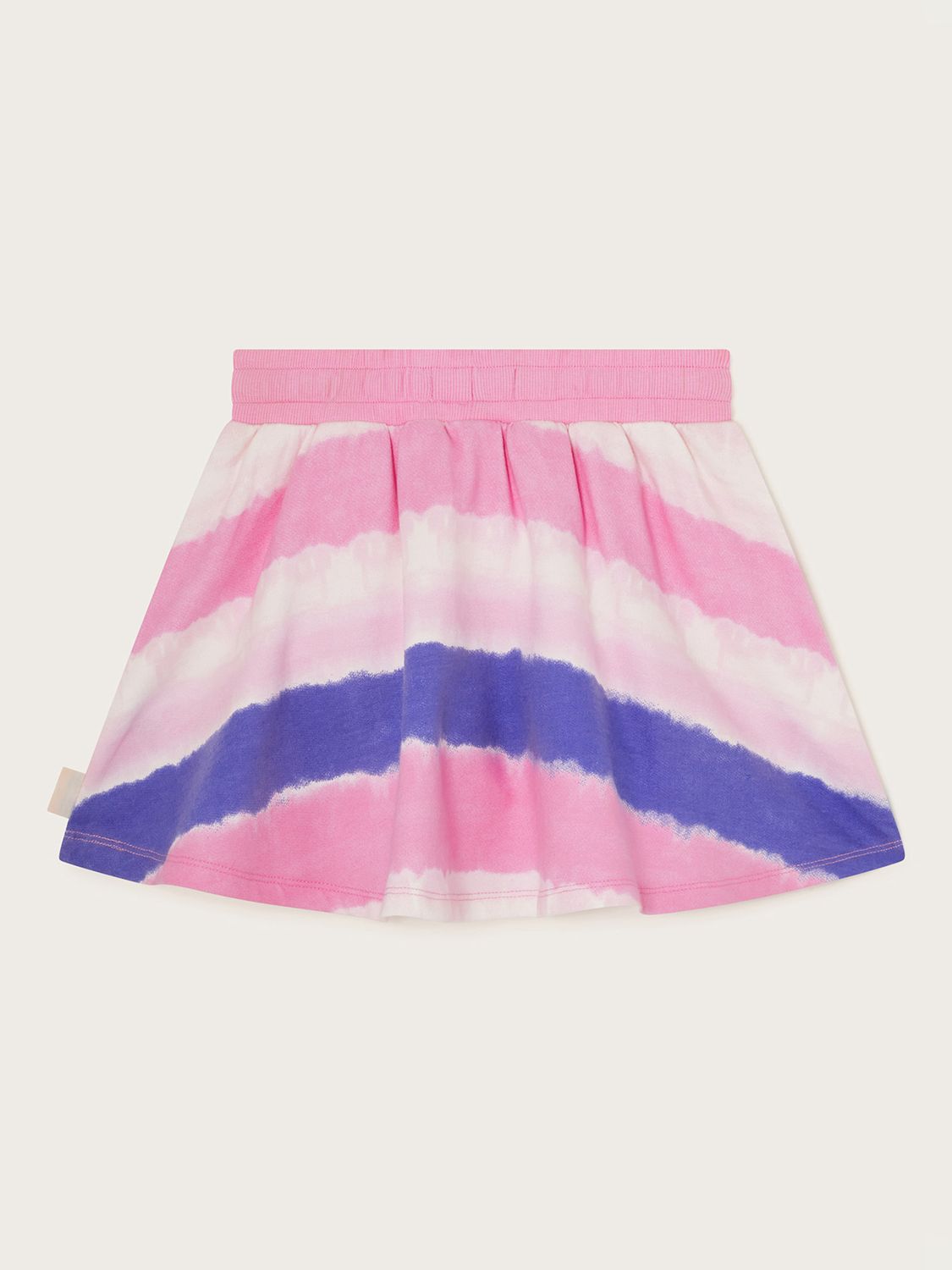 Monsoon Kids' Sadie Tie Dye Stripe Skort, Pink/Multi, 3-4 years