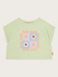 Monsoon Kids' Smile Crochet Daisy T-Shirt, Mint