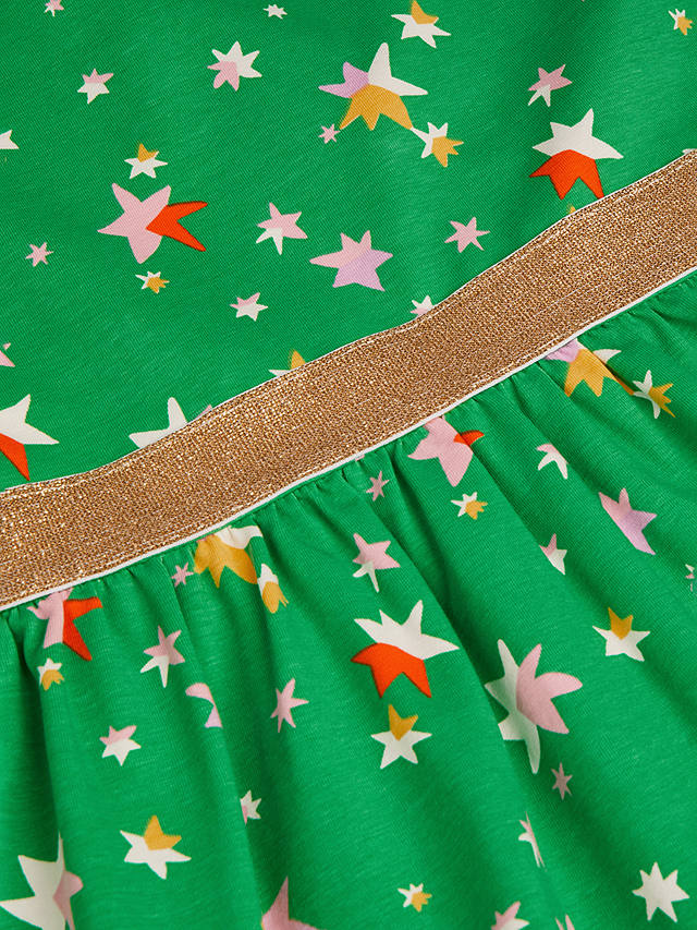 Monsoon Kids' Stacey Star Print Jersey Dress, Green