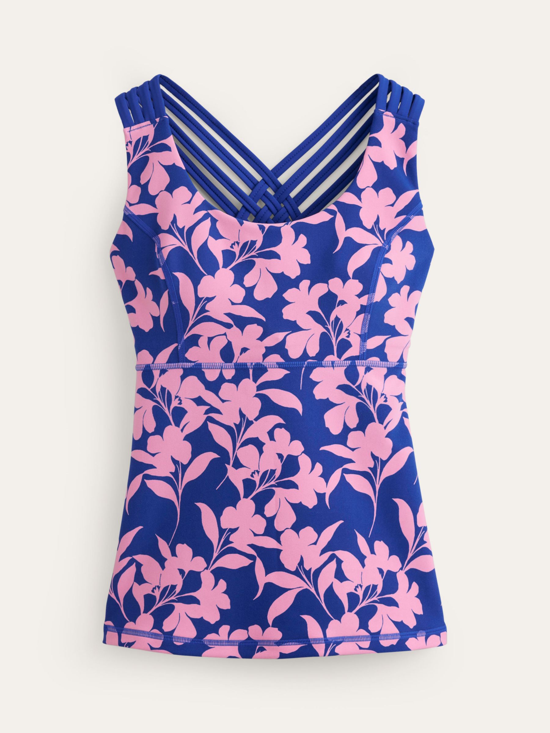 Buy Boden Cross Back Floral Vest, Rose/Blue Online at johnlewis.com