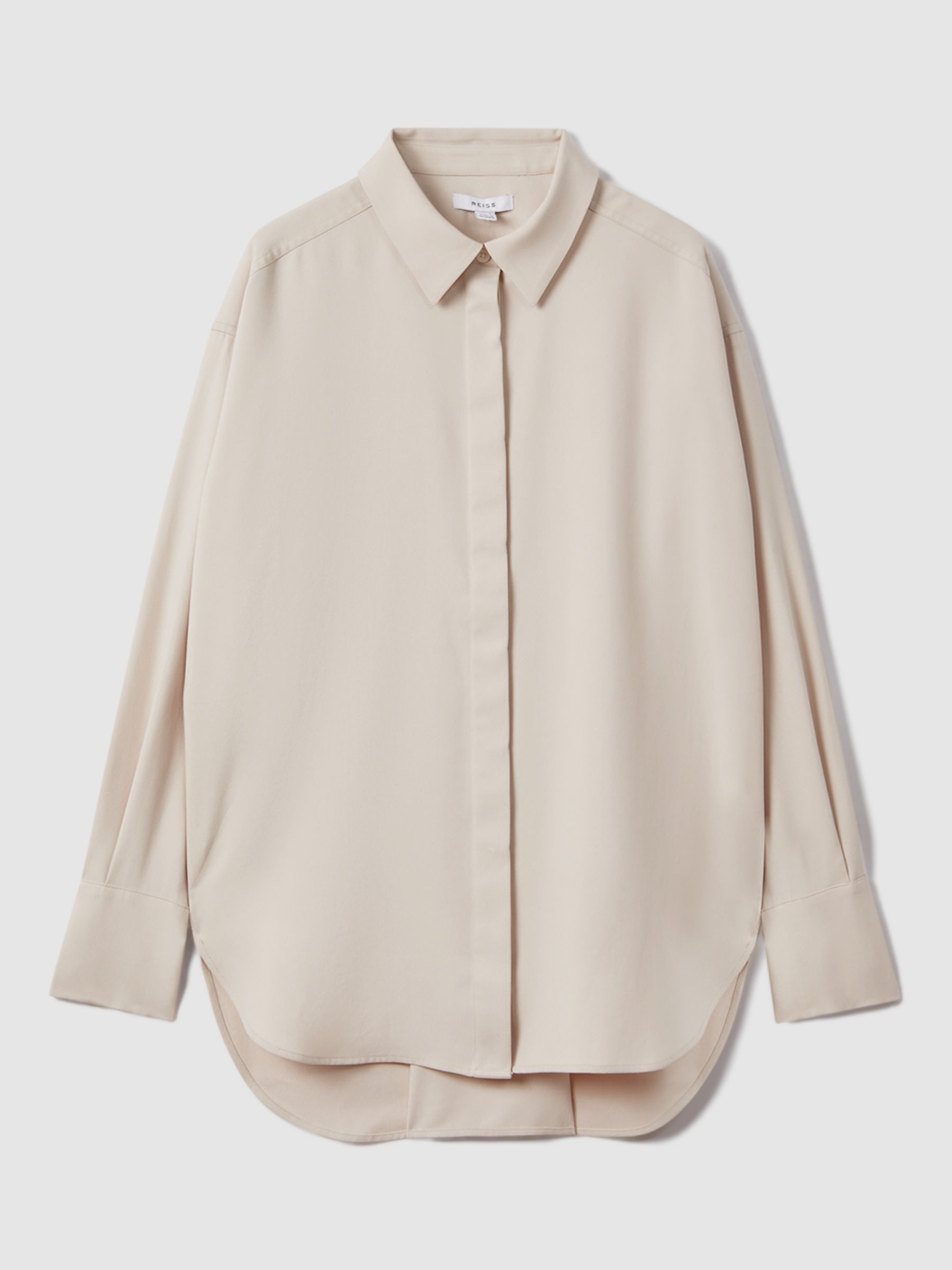 Buy Reiss Danielle Relaxed Fit Shirt, Stone Online at johnlewis.com