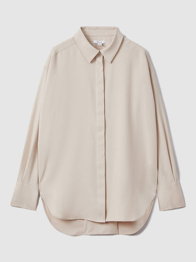 Reiss Danielle Relaxed Fit Shirt, Stone