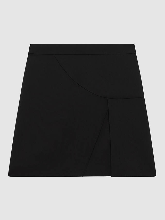 Reiss Erin Split Detail Mini Skirt, Black