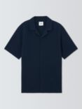 Kin Revere Collar Seersucker Shirt, Navy