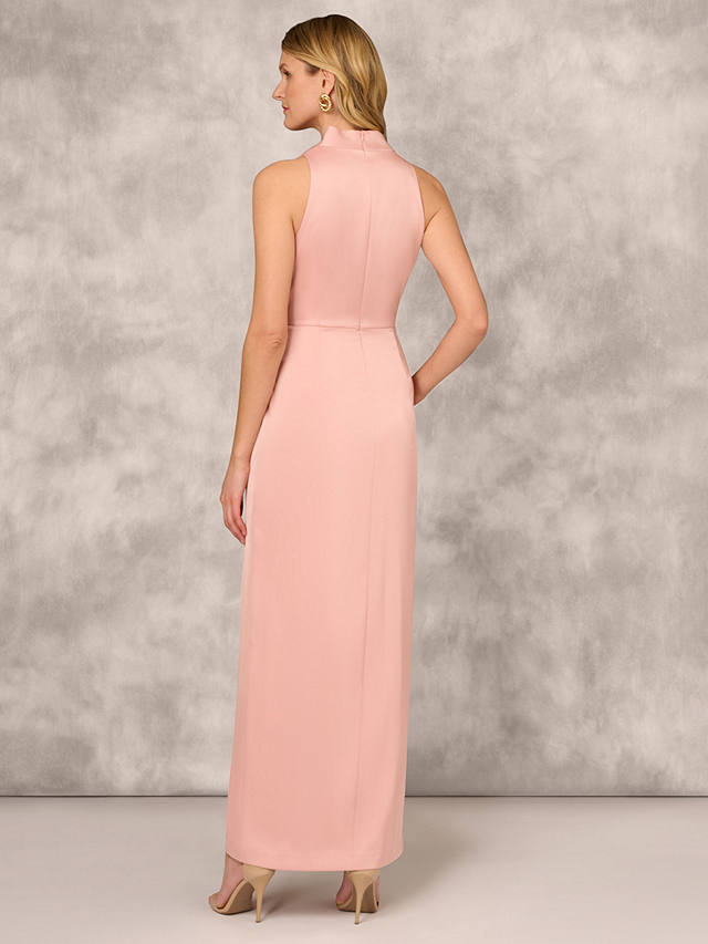 Aidan Mattox by Adrianna Papell Crepe Back Satin Dress, Champagne Rose