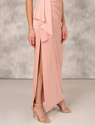 Aidan Mattox by Adrianna Papell Crepe Back Satin Dress, Champagne Rose