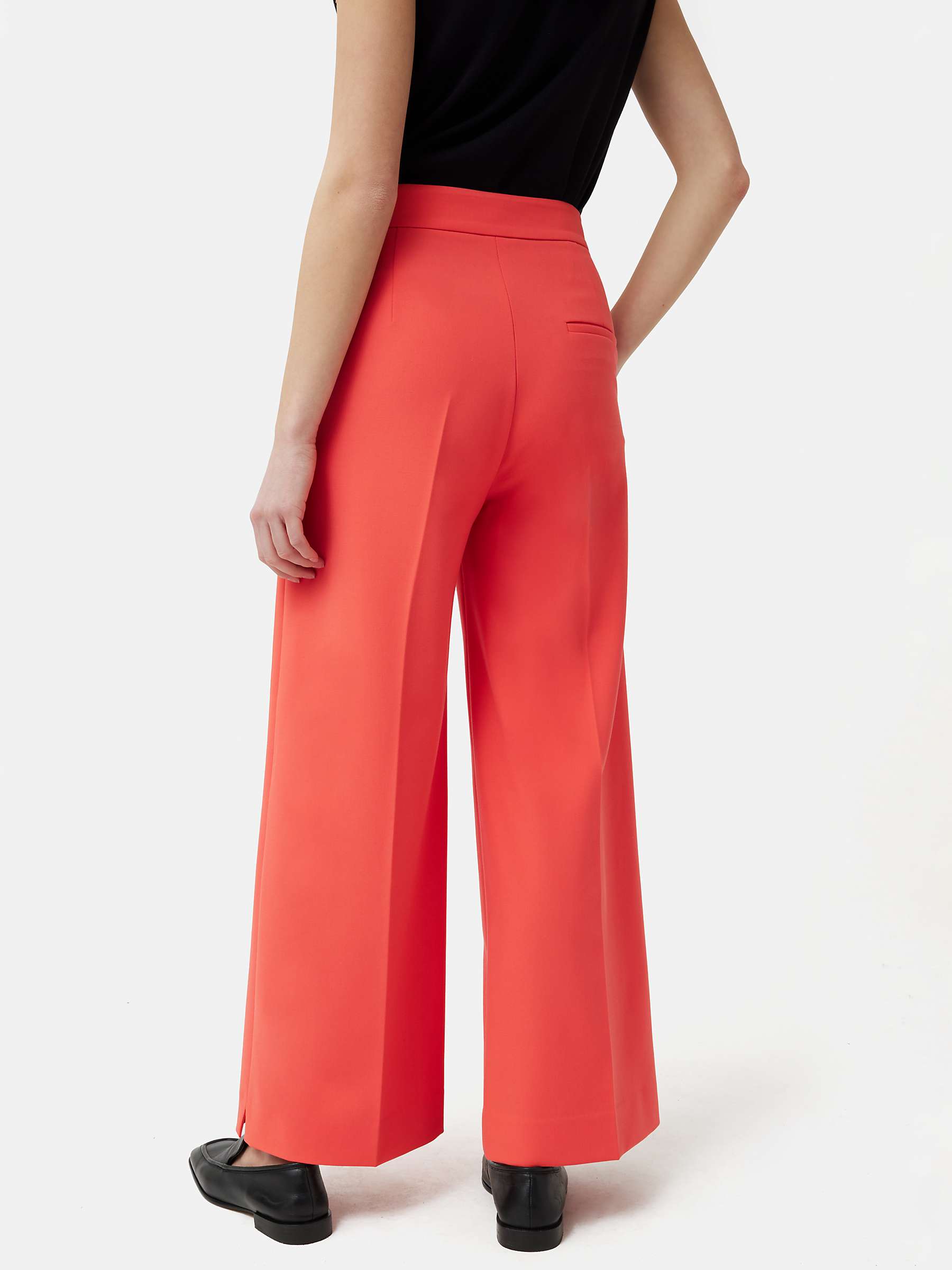 Buy Jigsaw Modern Crepe Sailor Trousers, Coral Online at johnlewis.com
