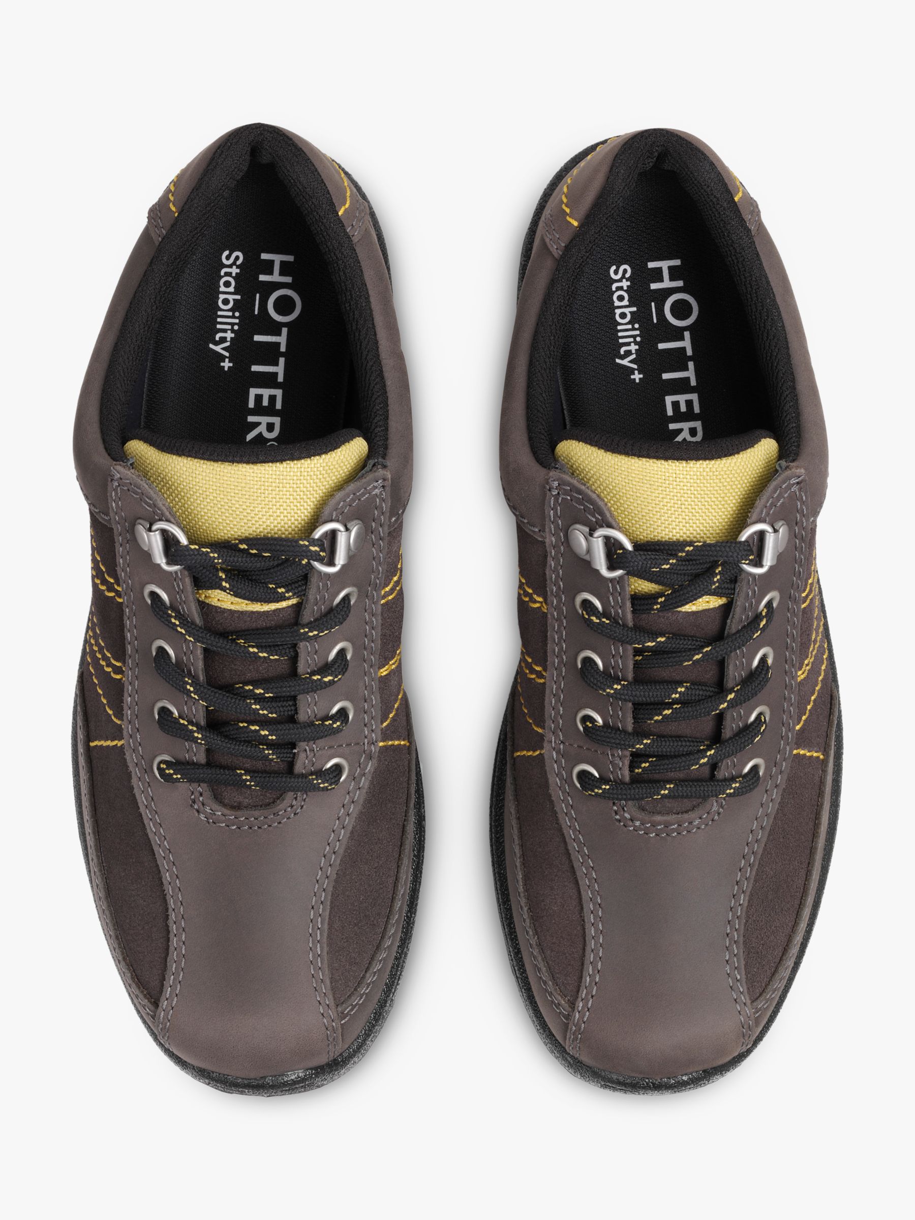 Hotter Mist Wide Fit Gore-Tex Walking Shoes, Charcoal Citrus, 3
