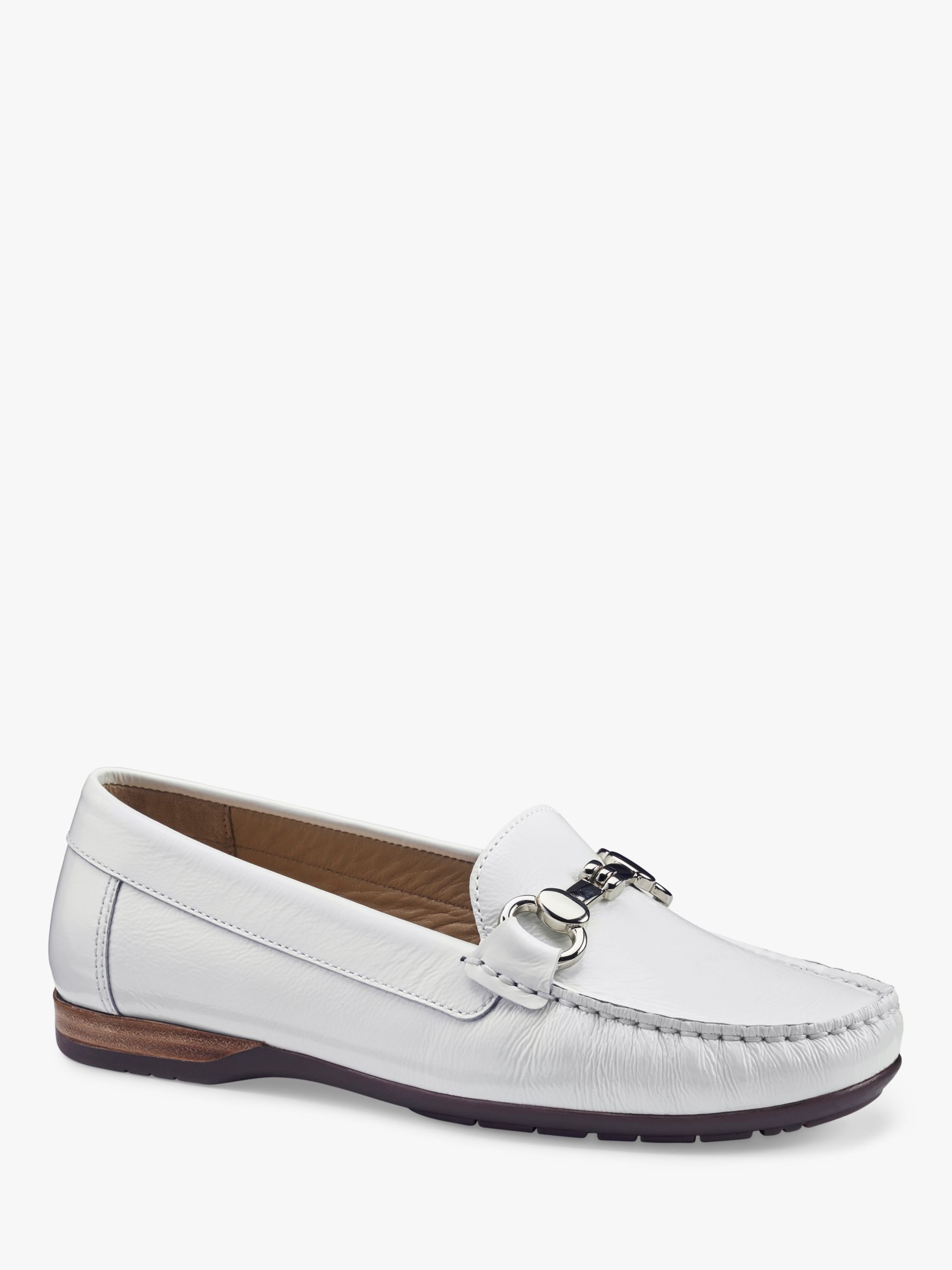 Hotter Pearl Premium Moccasins, White, 9
