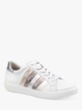 Hotter Switch Extra Wide Fit Leather Trainers, Metallic/Multi