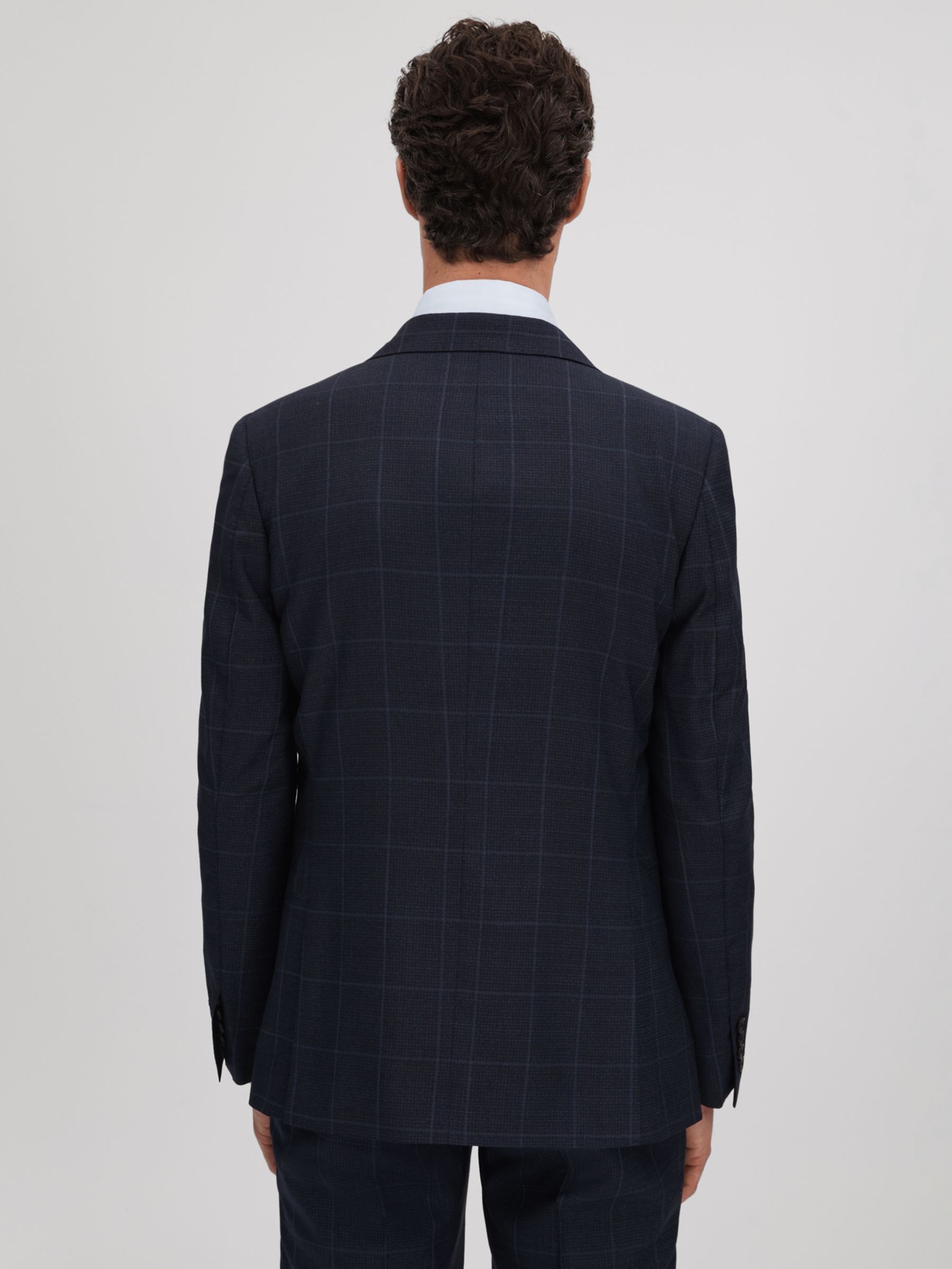 Buy Reiss Klink Check Wool Suit Jacket, Blue Online at johnlewis.com