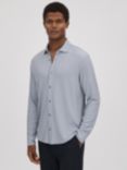 Reiss Corsica Long Sleeve Textured Shirt, Navy