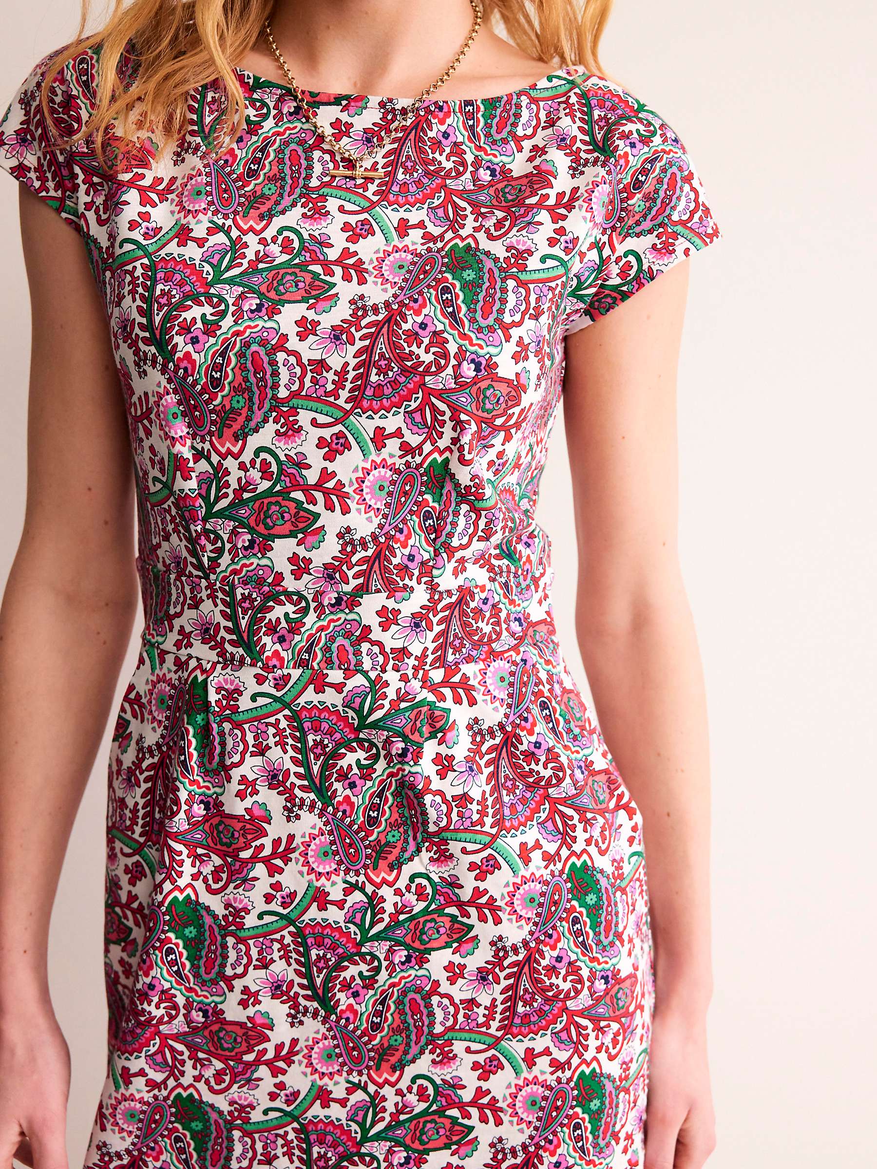 Buy Boden Florrie Botanical Print Jersey Dress, Multi Online at johnlewis.com