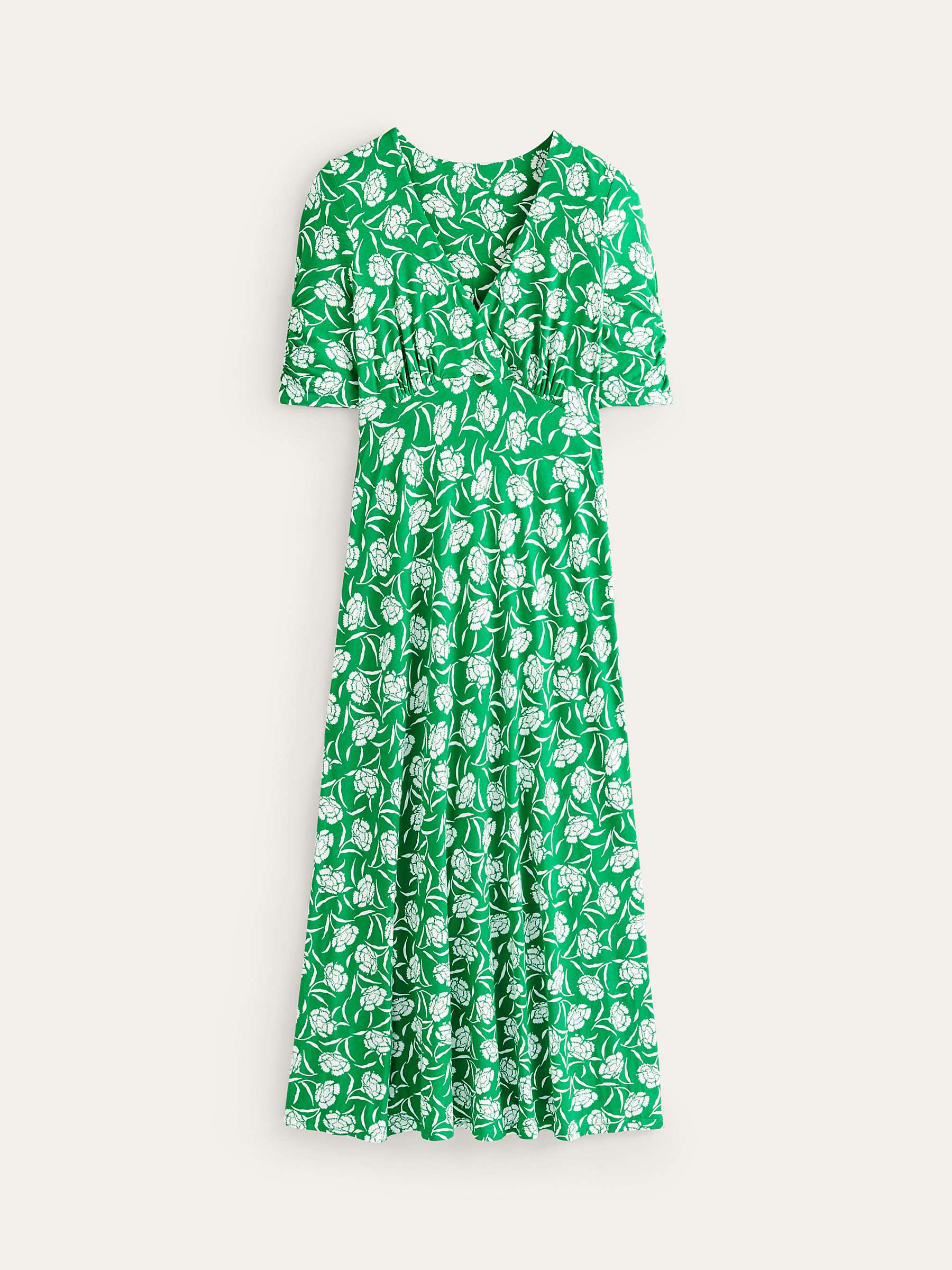 Buy Boden Rebecca Peony Sprig Midi Jersey Dress, Green Online at johnlewis.com
