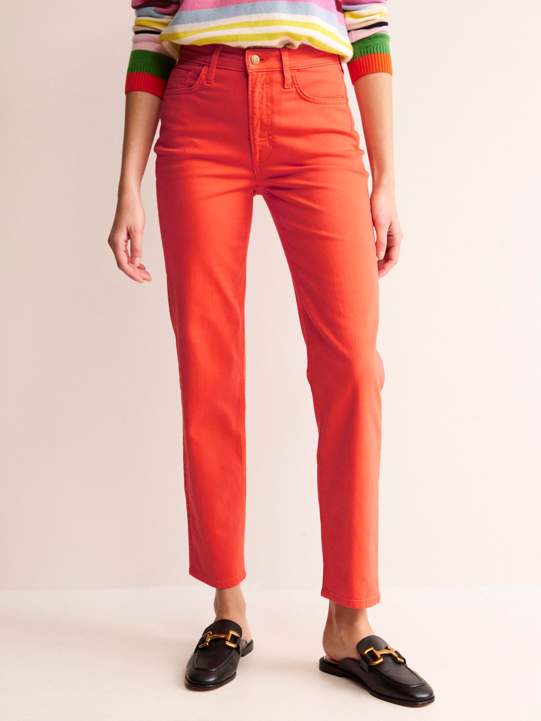 Boden Mid Rise Slim Fit  Jeans, Mandarin, W30/L32